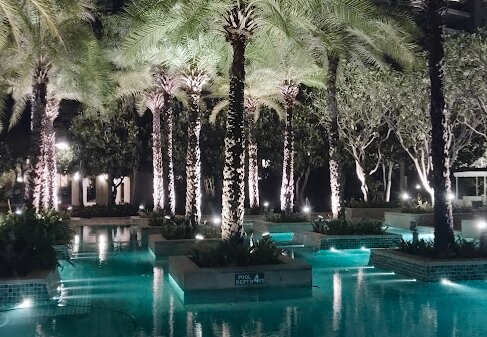 Pool at night