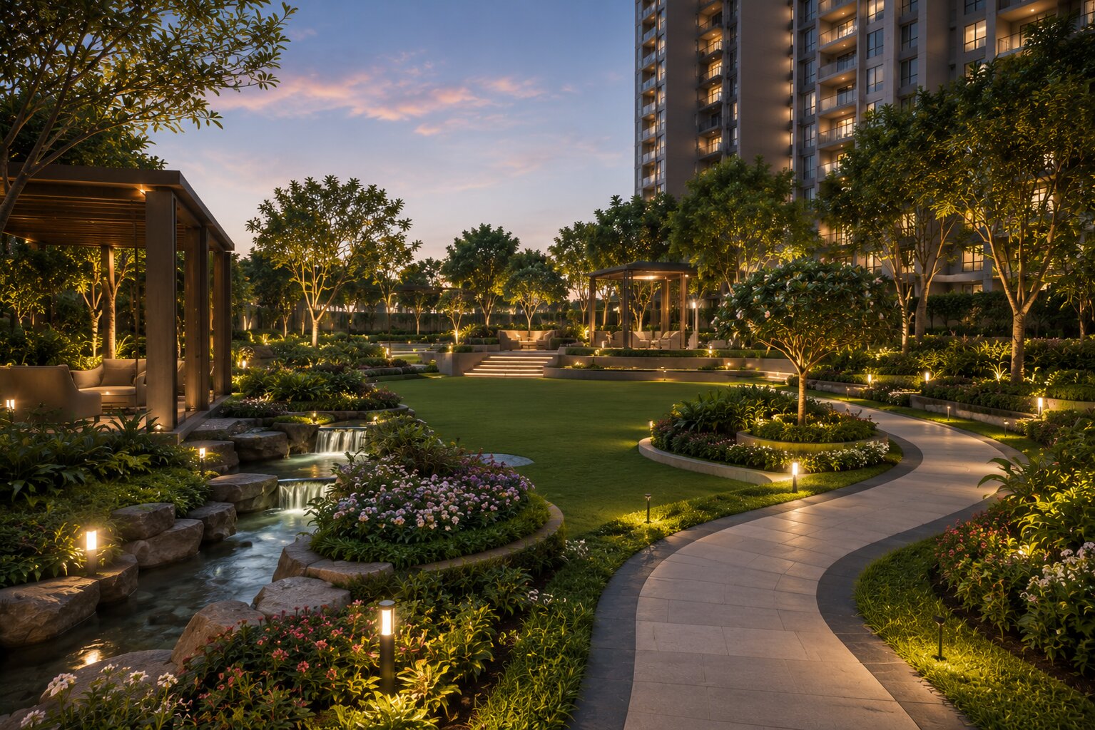 Landscaped gardens